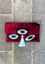 Ikat Clutch Bag Evil Eye | Red