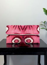 Ikat Clutch Bag Evil Eye | Pink