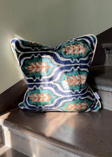 Velvet Ikat Cushion Oats | Velvet Ikat Pillow Oats