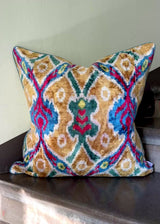 Mirage Velvet Ikat Pillow Cover