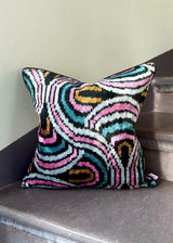 Velvet Ikat Cushion Valentine | Velvet Ikat Pillow Valentine