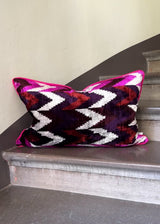 Velvet Ikat Cushion Victory | Velvet Ikat Pillow Victory