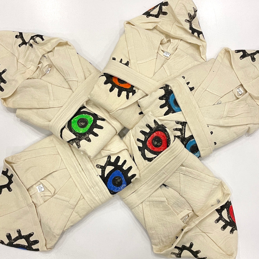 Turkish Muslin Robe Evil Eye | Turkish Cotton Kimono Evil Eye – Mila∞ ...