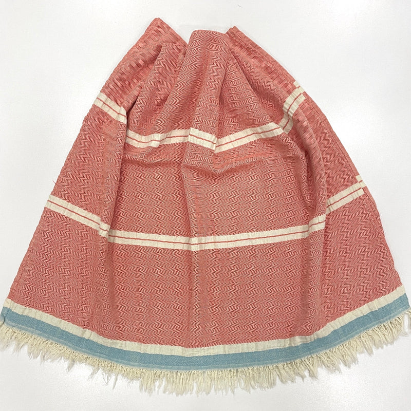 Turkish Towel Chevron Red | Front angle view