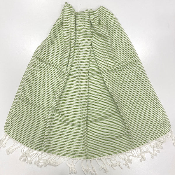 Turkish Towel Bamboo Green | Front angle view