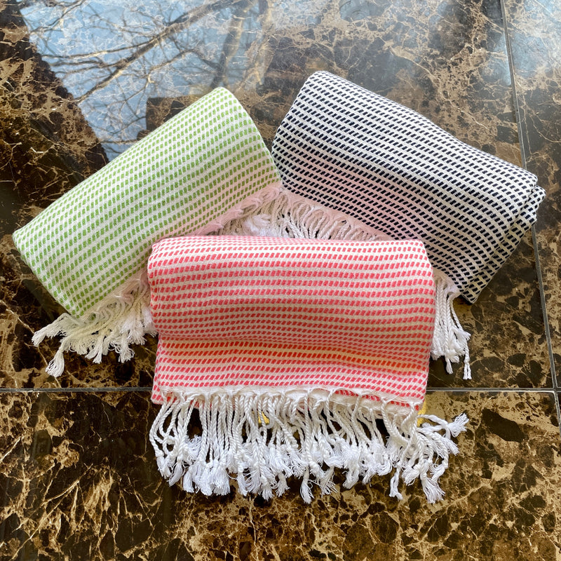 Turkish Towel Bamboo Red with other two Variants of Bamboo Towel