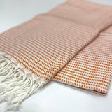 Turkish Towel Bamboo Orange | Close angle view