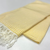 Turkish Towel Bamboo Yellow | Close angle view