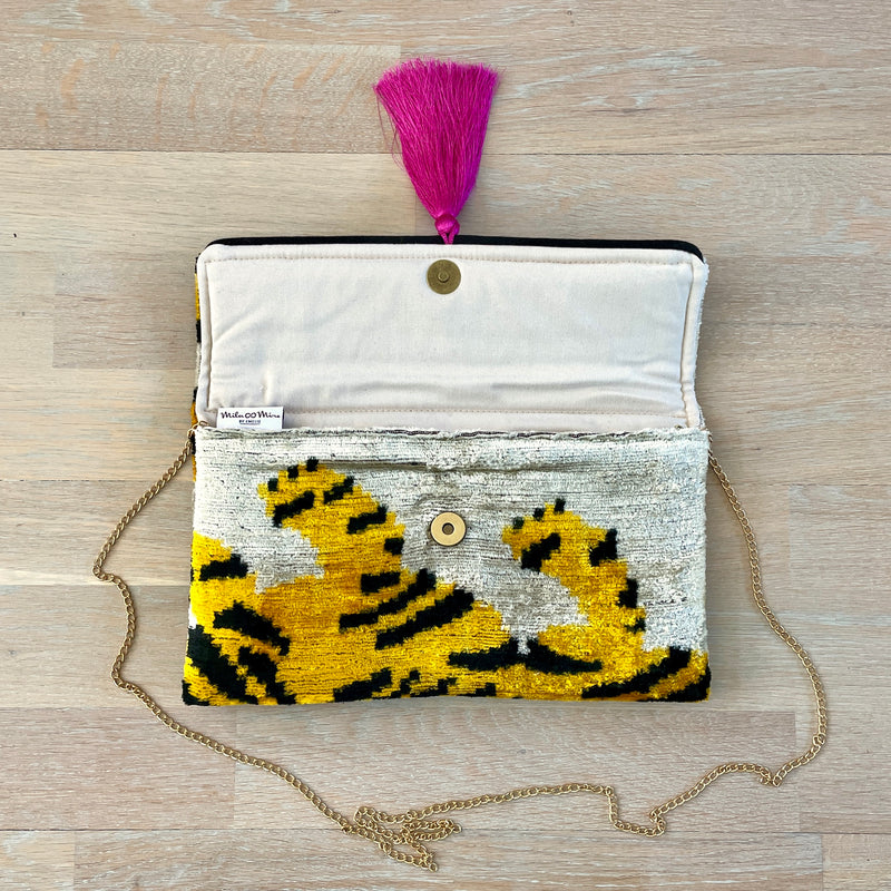 Ikat Clutch Bag Ischia with Magnetic snap closure 