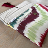 Multicolor Ikat Clutch Bag Messina