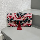 Ikat Clutch Bag Napoli with Handloomed Fabric