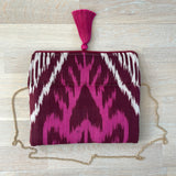 Ikat Clutch Bag Sorrento with Long Chain