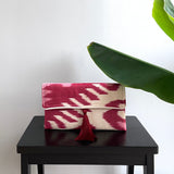 Ikat Clutch Bag Palmarola made with Handloomed Fabric