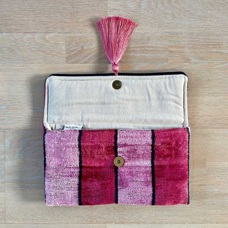 Ikat Clutch Bag Florence with Tassel