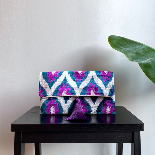 Ikat clutch bags deals