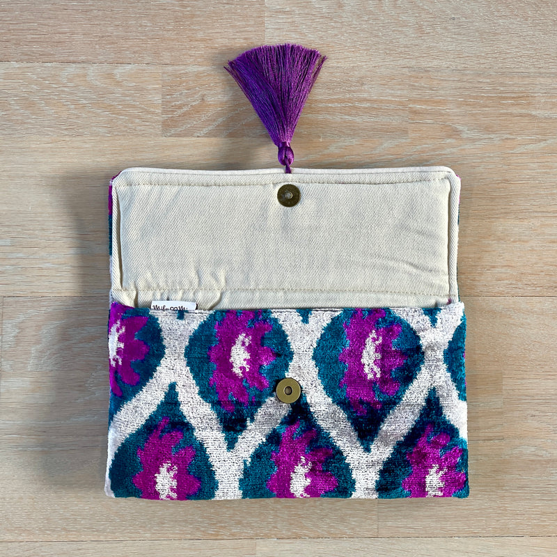Ikat-Themed Cotton Sling Bag with Iroki Hand Embroidery - Ikat Splendor |  NOVICA