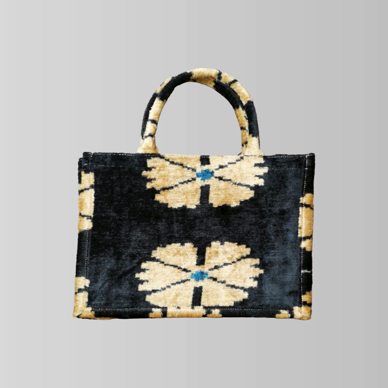 Ikat Tote Bag Taormina with handwoven Fabric