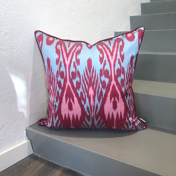 Silk Ikat Cushion made with Handloomed Fabric 