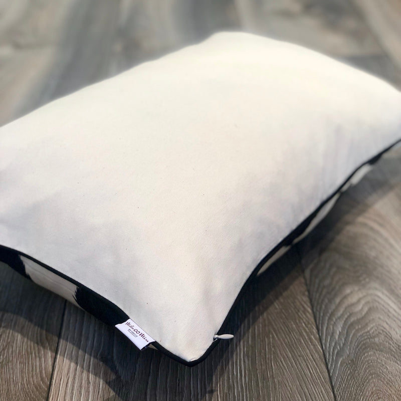 Silk Ikat Pillow With Hidden Zipper 
