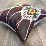 Silk Ikat Cushion Tribal with Piping 