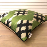 Decorative Silk Ikat Cushion Greenberry