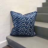 Decorative Silk Ikat Cushion Newbie Blue 