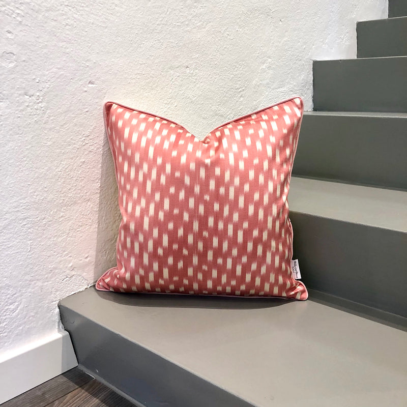 Branded Silk Ikat Cushion Newbie Pink 