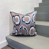 Silk Ikat Cushion with Fluffy Clouds