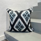 Designer Silk Ikat Cushion Eclectic Peace 