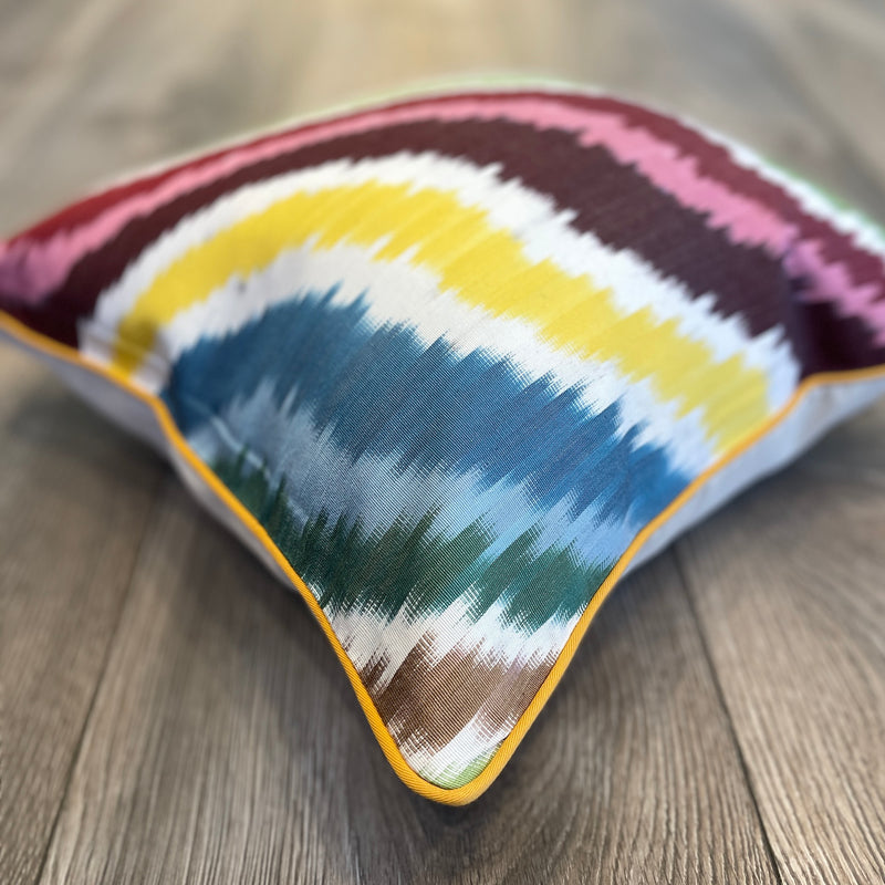 Decorative Silk Ikat Cushion Happy Flow 