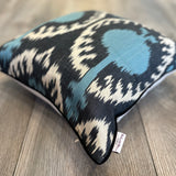 Silk Ikat Cushion Bubbles with Piping 