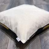 Linen backside of Silk Ikat Cushion Humanity with Hidden Zipper 