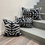 Velvet Ikat Cushion Zebra  with Velvet Ikat Pillow Zebra 
