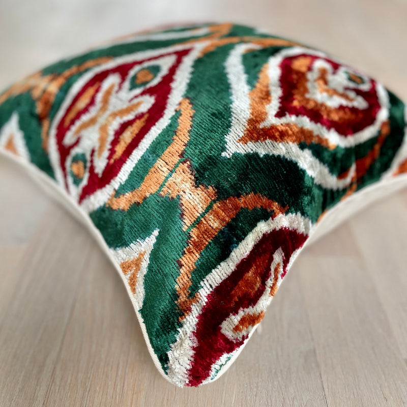 Velvet Ikat Cushion Genie.