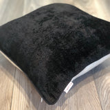Velvet Ikat Cushion Black
