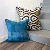 Velvet Ikat Cushion Evolution | with Velvet Ikat Cushion Blue