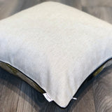 Linen backside of Velvet Ikat Cushion Sparkle with Concealed Zipper