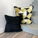 Velvet Ikat Cushion Sparkle made with Handloomed fabric