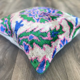 Velvet Ikat Cushion Foxie with Handloomed fabric 