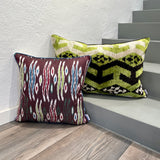 Velvet Ikat Pillow Botanical Garden | with other variant cushion