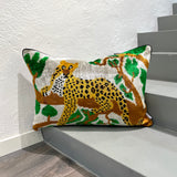 Velvet Ikat Pillow Jaguar |  Front angle view