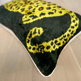  Velvet Ikat Pillow Jaguar Black | 