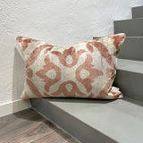 Velvet Ikat Pillow Mindfulness  |  Front angle view
