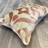 Velvet Ikat Pillow Mindfulness  |  Different angle view