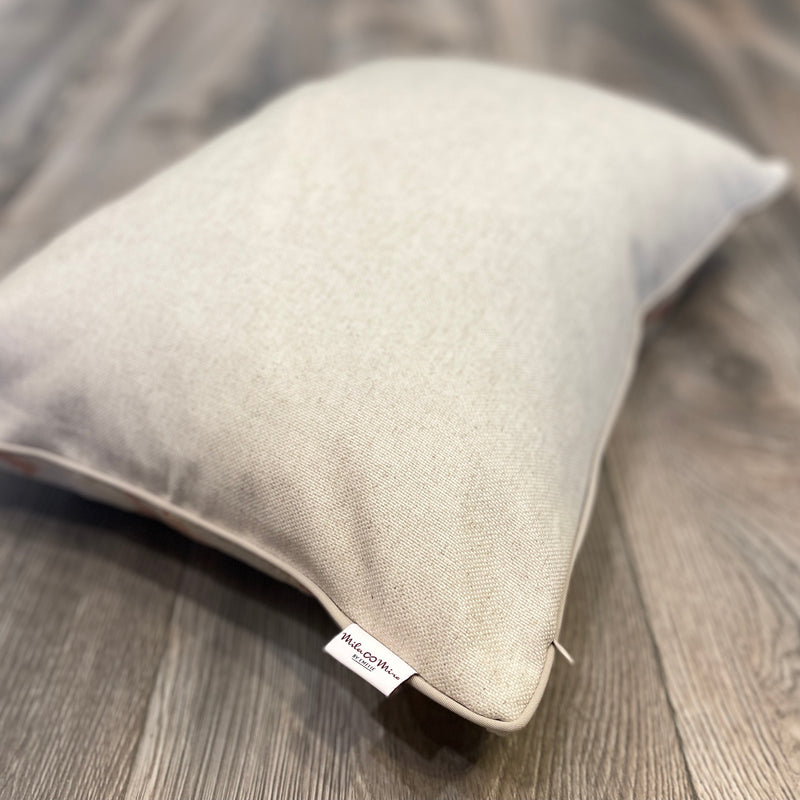 Velvet Ikat Pillow Mindfulness  |  Backside view
