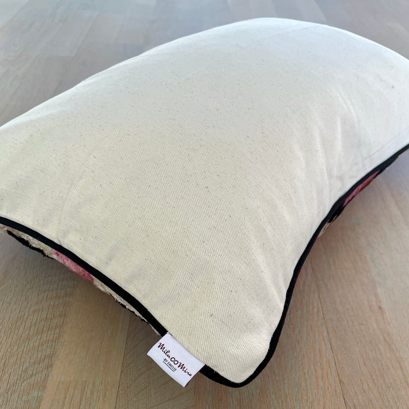 Velvet Ikat Pillow Candy  | Backside view