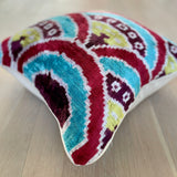 Velvet Ikat Cushion Decadence | Different angle view