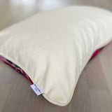 Velvet Ikat Pillow Flamingo | Backside view