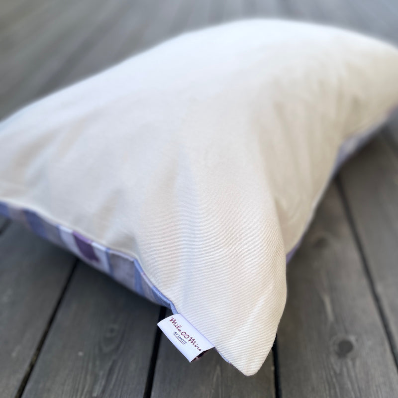  Cotton Ikat Pillow Pastel Variant no Five Backside view