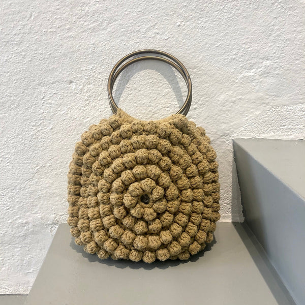 Crochet Bobble Bag Latte